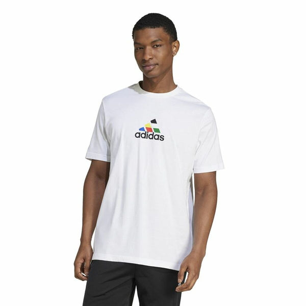 Herren Kurzarm-T-Shirt Adidas House Of Tiro Nations Graphic Weiß