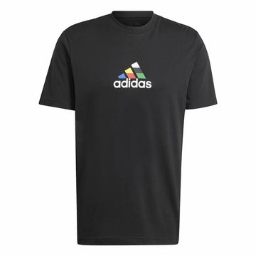Herren Kurzarm-T-Shirt Adidas House Of Tiro Nations Graphic Schwarz