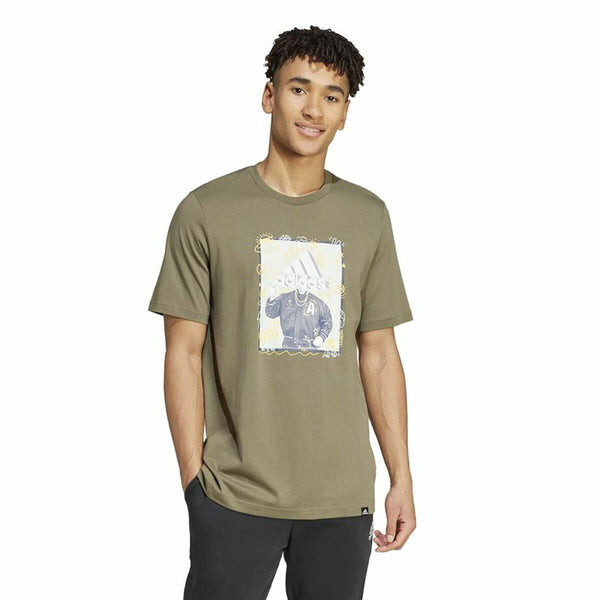 Herren Kurzarm-T-Shirt Adidas Doodle Graphic grün