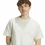 Herren Kurzarm-T-Shirt Adidas All Szn Weiß Beige