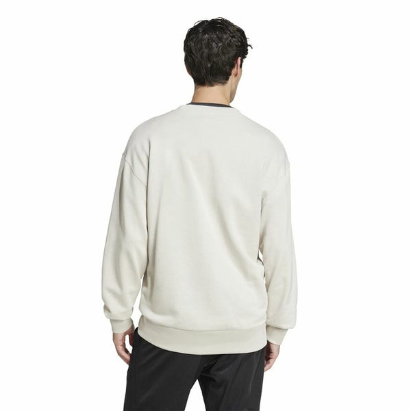 Herren Sweater ohne Kapuze Adidas All Szn French Terry Crew Beige