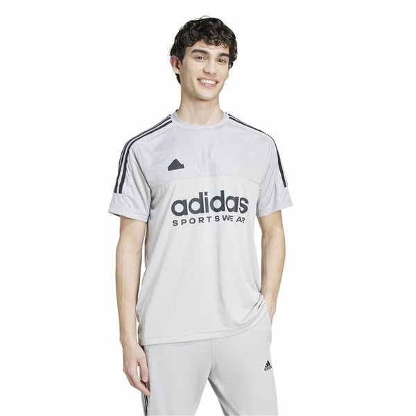 Herren Kurzarm-T-Shirt Adidas Tiro Grau