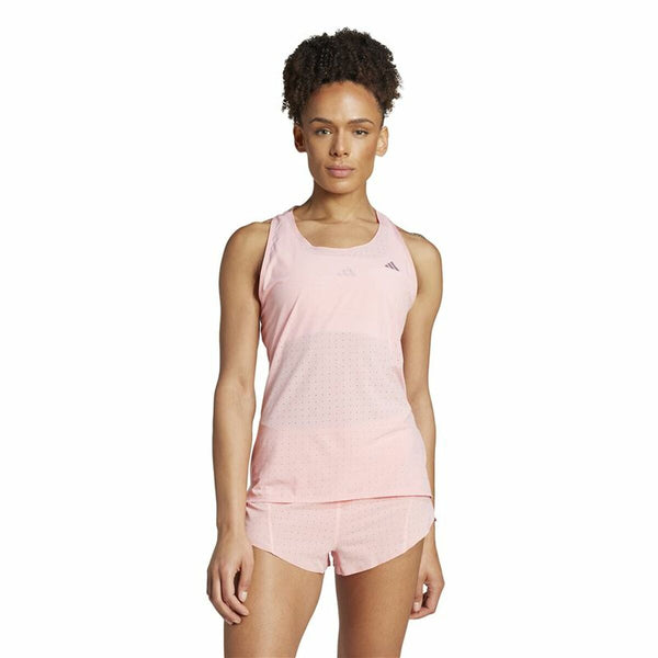 Herren Kurzarm-T-Shirt Adidas Adizero Rosa