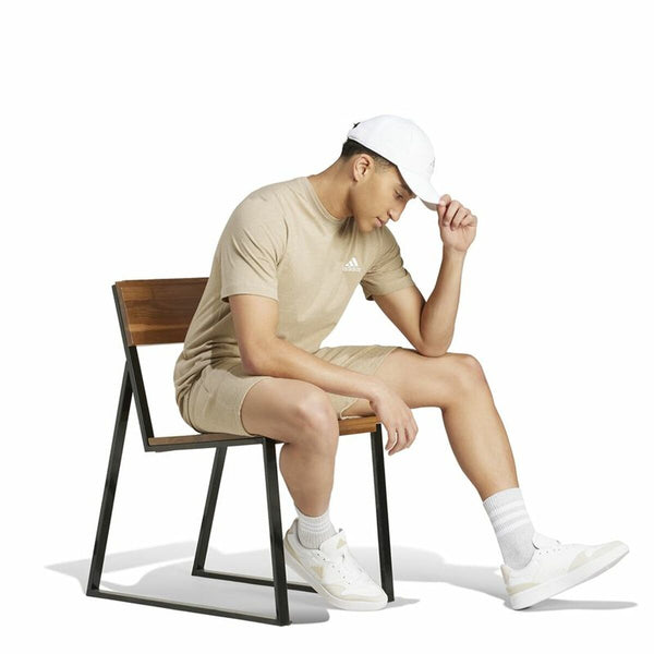 Herren Kurzarm-T-Shirt Adidas Seasonal Essentials Melange Beige