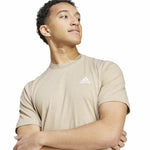 Herren Kurzarm-T-Shirt Adidas Seasonal Essentials Melange Beige