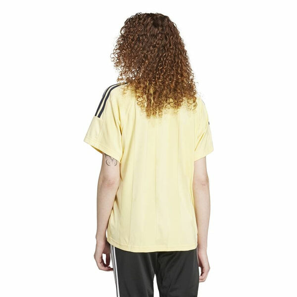 Herren Kurzarm-T-Shirt Adidas Tiro Cut 3 Bandas Jacquard Boyfriend Beige