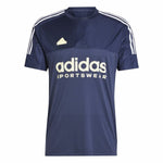 Herren Kurzarm-T-Shirt Adidas Tiro Blau