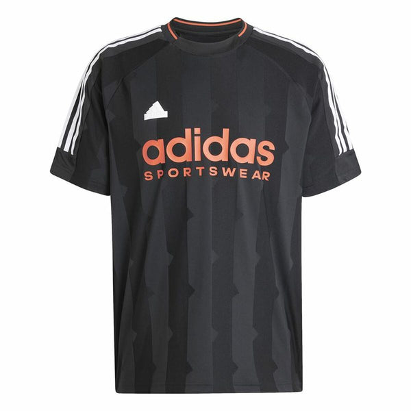 Herren Kurzarm-T-Shirt Adidas House Of Tiro Jacquard Jersey Schwarz