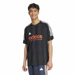 Herren Kurzarm-T-Shirt Adidas House Of Tiro Jacquard Jersey Schwarz