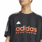 Herren Kurzarm-T-Shirt Adidas House Of Tiro Jacquard Jersey Schwarz