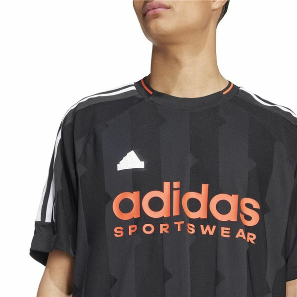 Herren Kurzarm-T-Shirt Adidas House Of Tiro Jacquard Jersey Schwarz