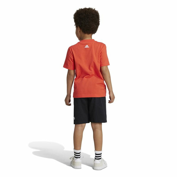 Sportset für Kinder Adidas Essentials Schwarz Orange