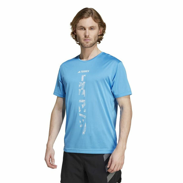 Herren Kurzarm-T-Shirt Adidas Terrex Agravic Blau