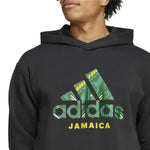 Herren Sweater mit Kapuze Adidas Jamaica Seasonal Doubleknit Schwarz
