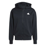 Herren Sweater mit Kapuze Adidas FUTURE ICONS BOUBLENIT FULL ZIP JI6324 Schwarz