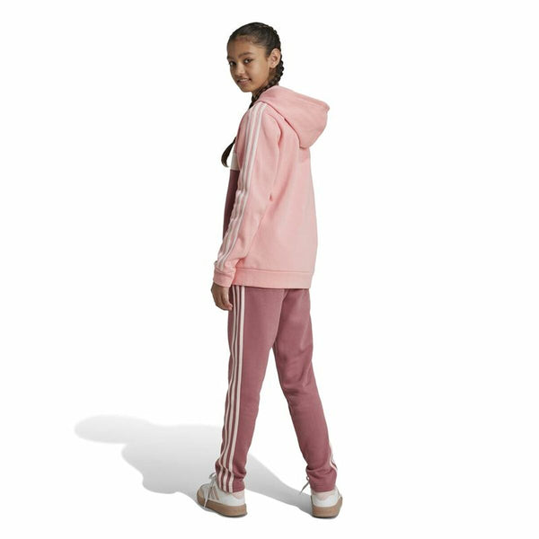 Kinder-Trainingsanzug Adidas Tiberio 3-Stripes Colorblock Fleece Rosa
