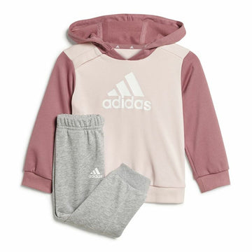 Kinder-Trainingsanzug Adidas Essentials Colorblock Grau Rosa