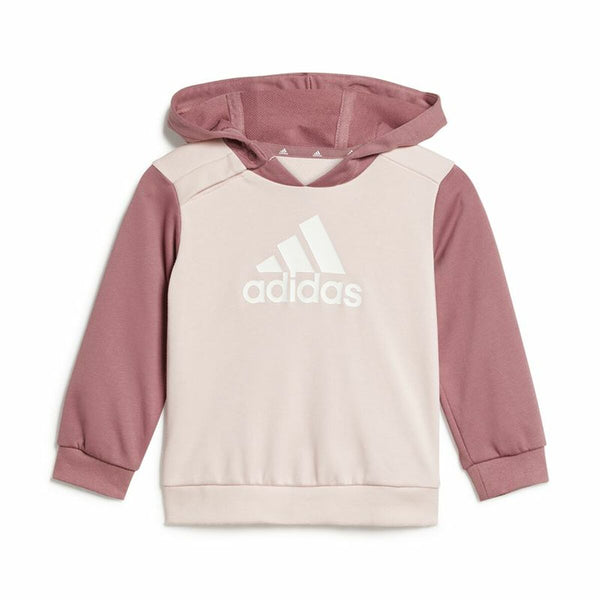 Kinder-Trainingsanzug Adidas Essentials Colorblock Grau Rosa
