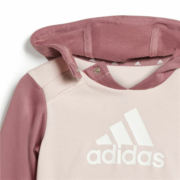 Kinder-Trainingsanzug Adidas Essentials Colorblock Grau Rosa