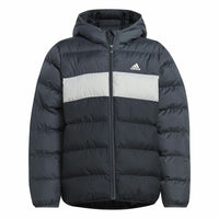Sportjacke für Kinder Adidas Cazadora Synthetic Down Infantil Schwarz Grau