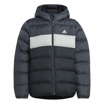 Sportjacke für Kinder Adidas Cazadora Synthetic Down Infantil Schwarz Grau