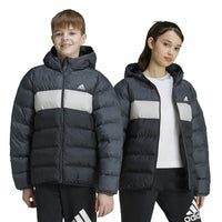 Sportjacke für Kinder Adidas Cazadora Synthetic Down Infantil Schwarz Grau