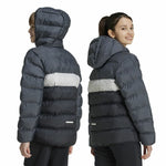 Sportjacke für Kinder Adidas Cazadora Synthetic Down Infantil Schwarz Grau
