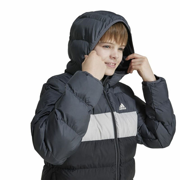 Sportjacke für Kinder Adidas Cazadora Synthetic Down Infantil Schwarz Grau