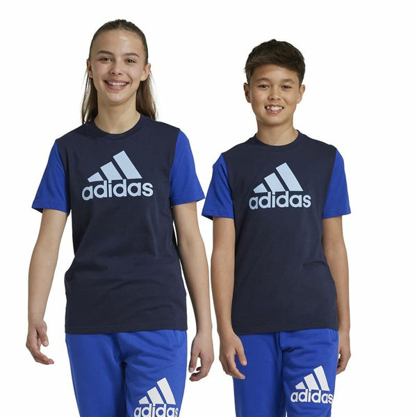 Jungen Kurzarm-T-Shirt Adidas Essentials Blau