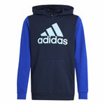 Jungen Sweater mit Kapuze Adidas Essentials Big Logo Colorblock Blau