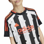 Jungen Kurzarm-T-Shirt Adidas Tiro Weiß Schwarz