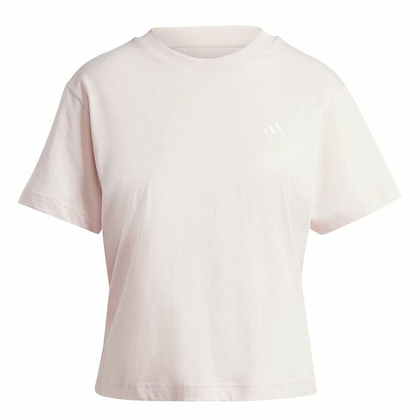 Damen Kurzarm-T-Shirt Adidas Essentials Small Logo Beige Rosa