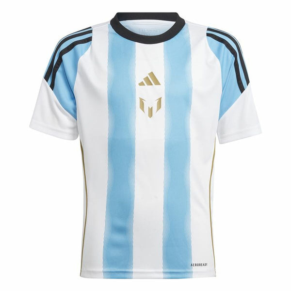 Fußballtrikot T-Shirt Adidas Messi Training Blau Weiß