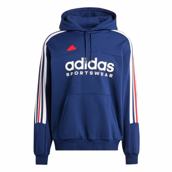 Herren Sweater mit Kapuze Adidas Tiro Nations Pack Blau