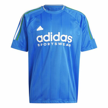 Herren Kurzarm-T-Shirt Adidas Tiro Nations Pack Blau Weiß