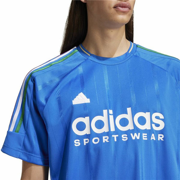 Herren Kurzarm-T-Shirt Adidas Tiro Nations Pack Blau Weiß
