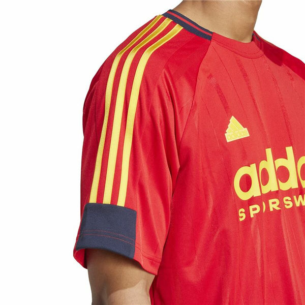 Herren Kurzarm-T-Shirt Adidas Tiro Nations Pack Rot