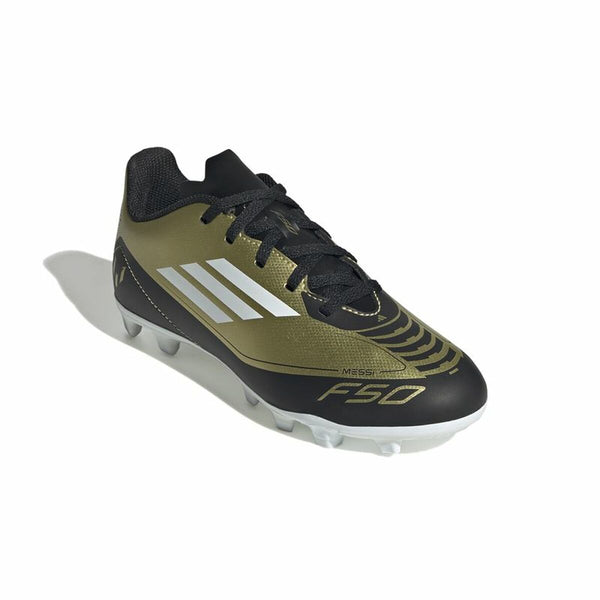 Fußballschuhe für Kinder Adidas F50 Club Messi Weiß Gold