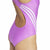 Damen Badeanzug Adidas 3 Bandas Lila