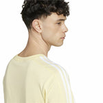 Herren Kurzarm-T-Shirt Adidas Essentials Single Jersey 3-Stripes Gelb