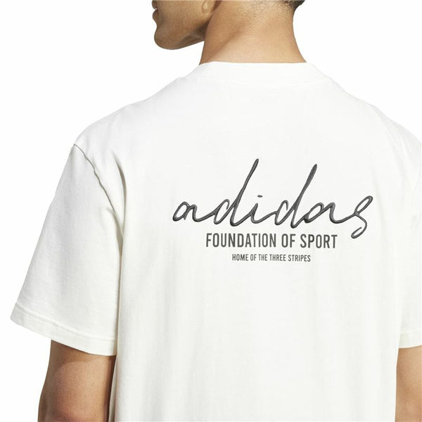 Herren Kurzarm-T-Shirt Adidas Brand Love Weiß