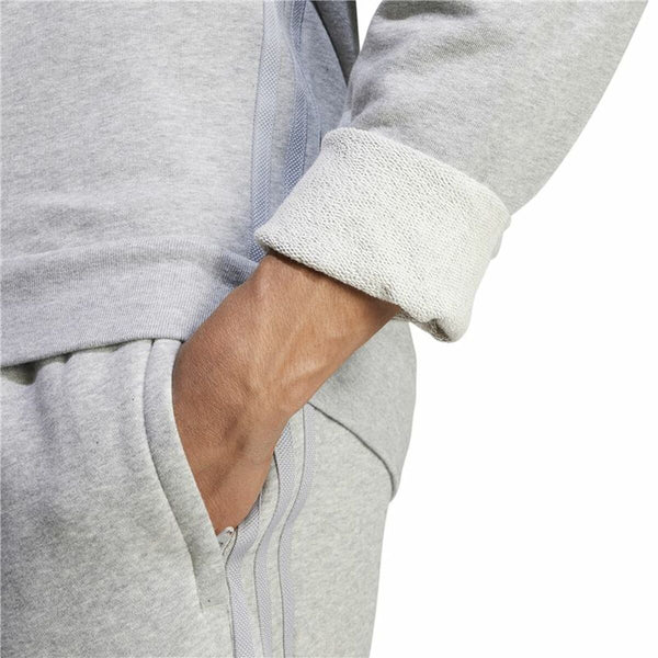 Herren Sweater ohne Kapuze Adidas Brand Love French Terry Grau