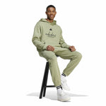 Herren Sweater mit Kapuze Adidas Brand Love French Terry Hoodie grün Hellgrün