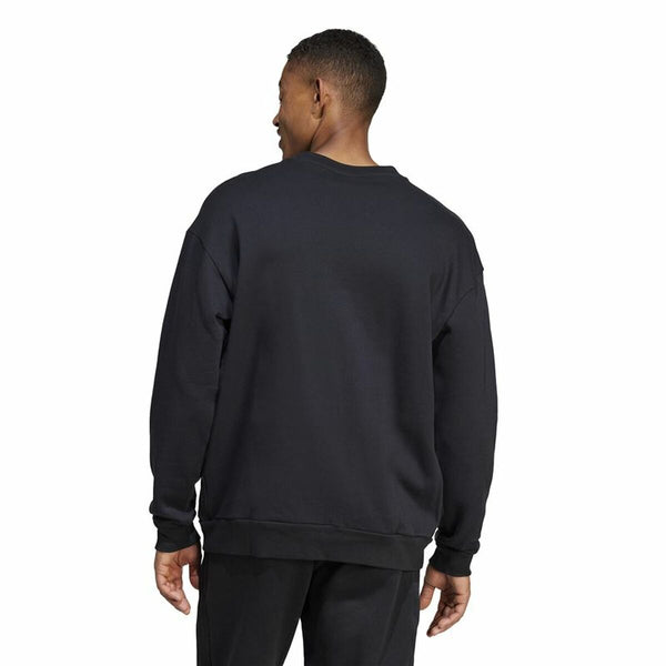 Herren Sweater ohne Kapuze Adidas Brand Love French Terry Schwarz