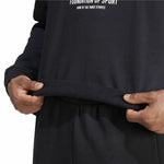 Herren Sweater ohne Kapuze Adidas Brand Love French Terry Schwarz