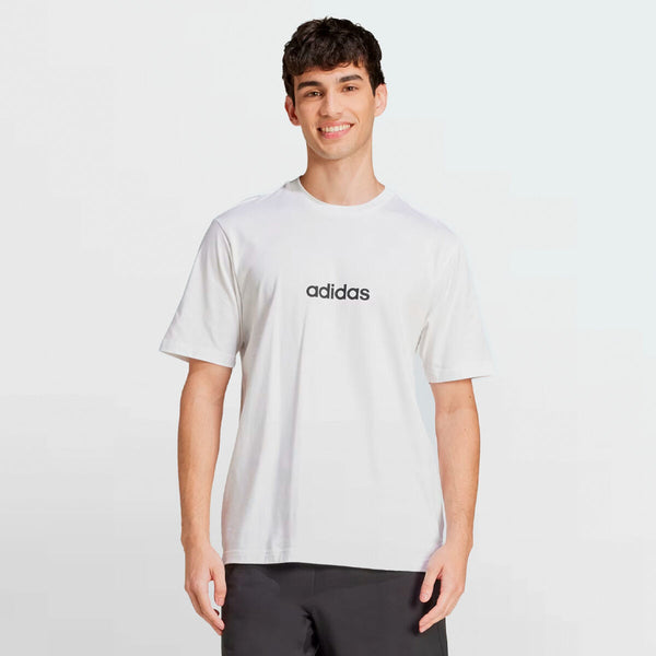 Herren Kurzarm-T-Shirt Adidas M LIN SJ T JE9000 Weiß
