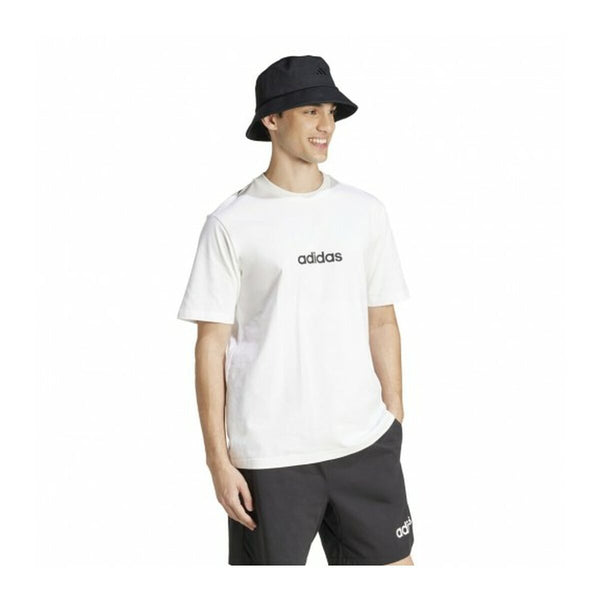 Herren Kurzarm-T-Shirt Adidas M LIN SJ T JE9000 Weiß