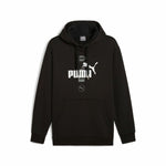 Herren Sweater mit Kapuze Puma Puma Power Graphic Schwarz