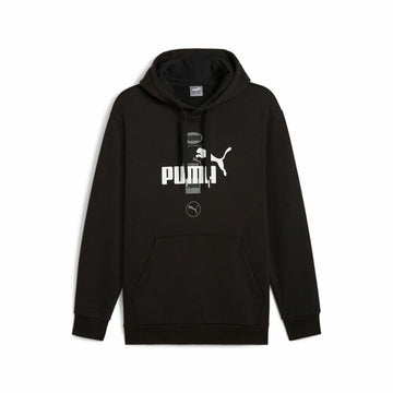 Herren Sweater mit Kapuze Puma Puma Power Graphic Schwarz