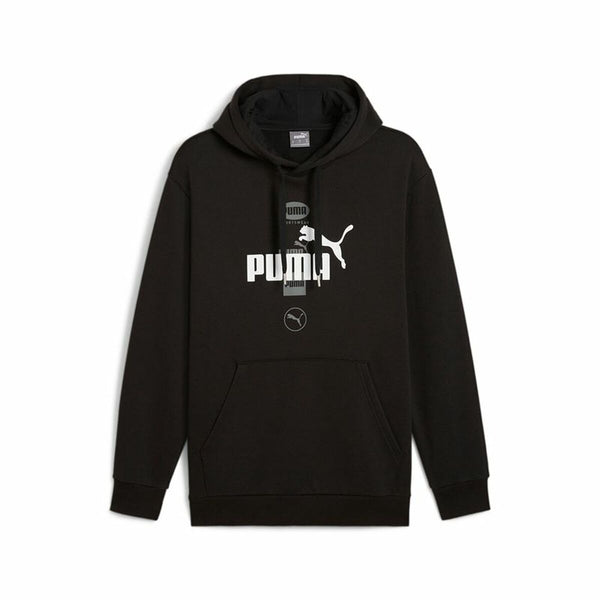 Herren Sweater mit Kapuze Puma Puma Power Graphic Schwarz